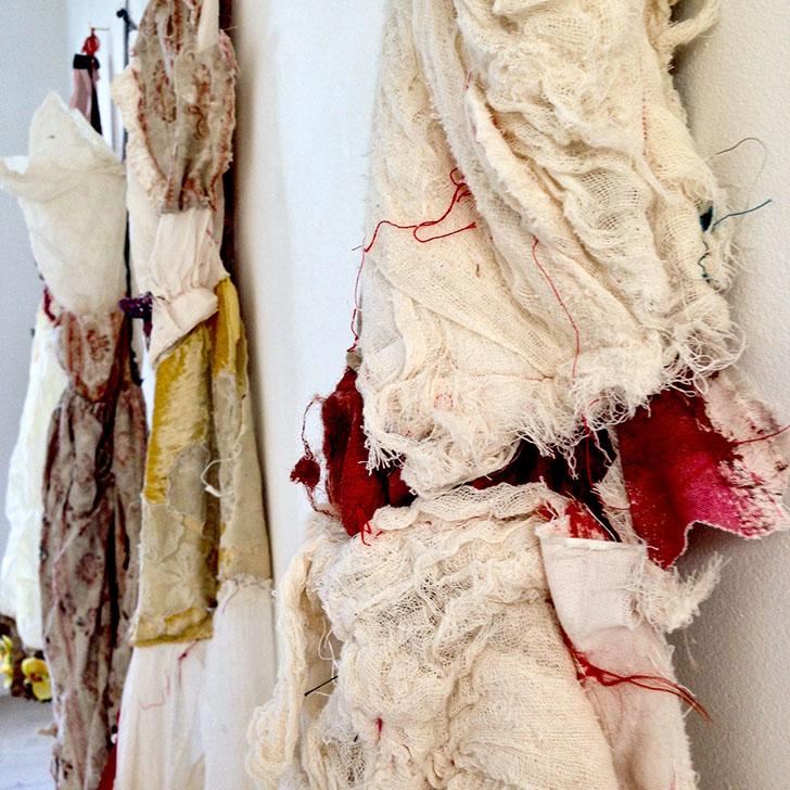 arthouse1 exhibition, glass, ceramic, found wood
