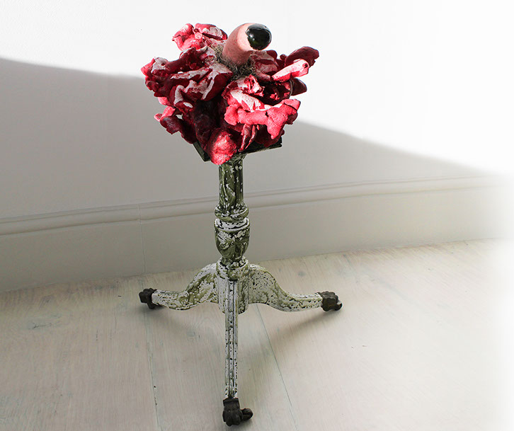 ruth dupre, ceramic, galss and foud wood, arthouse1 exhibition
